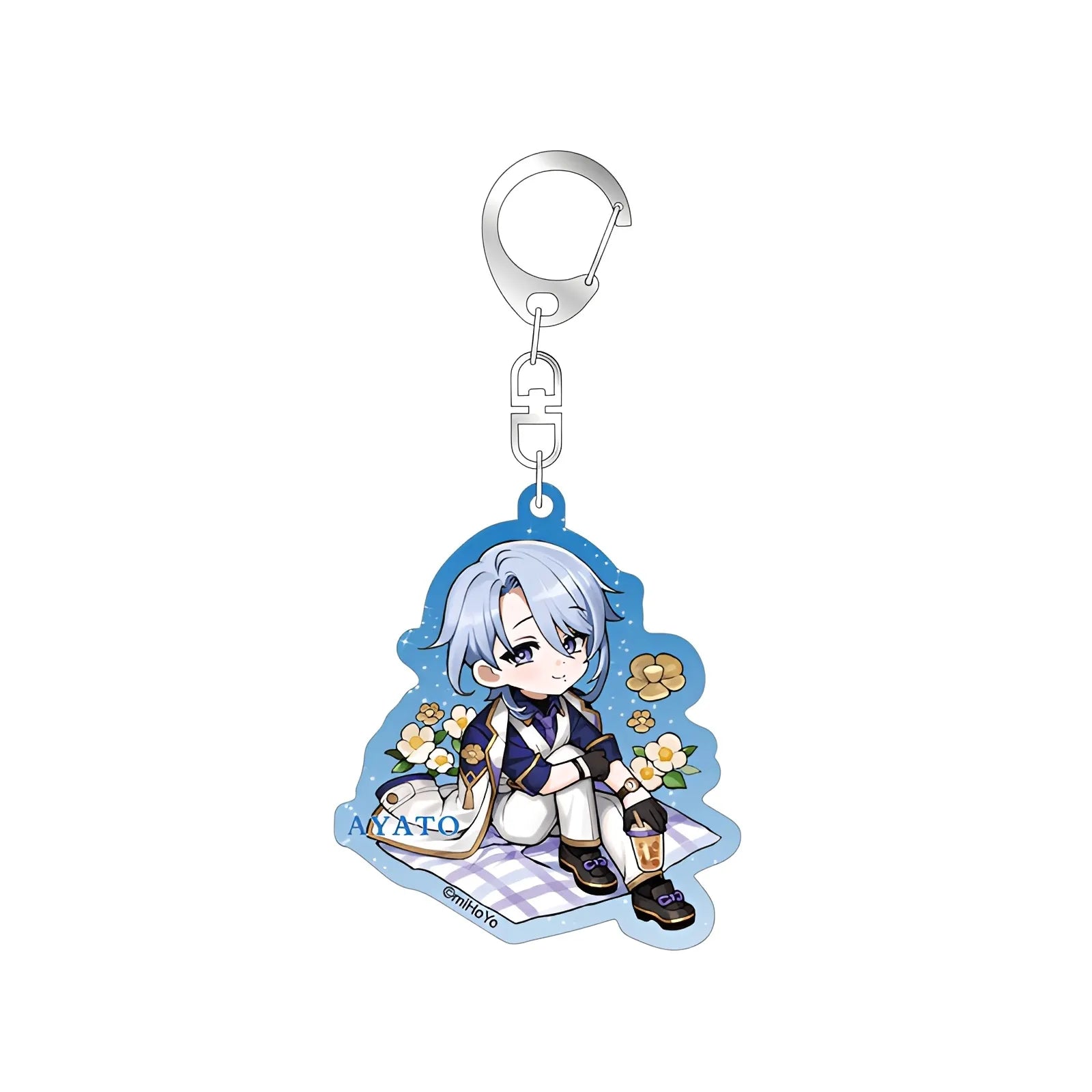 Genshin Impact Outing Series chibi keychain Kamisato Ayato acrylic charm