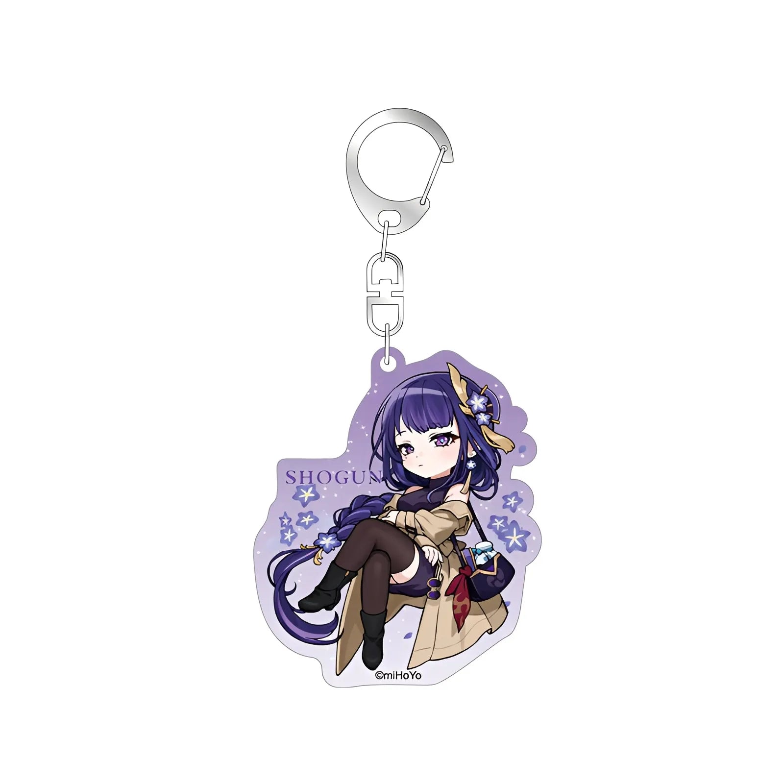 Genshin Impact Outing Series chibi keychain Raiden Shogun acrylic charm
