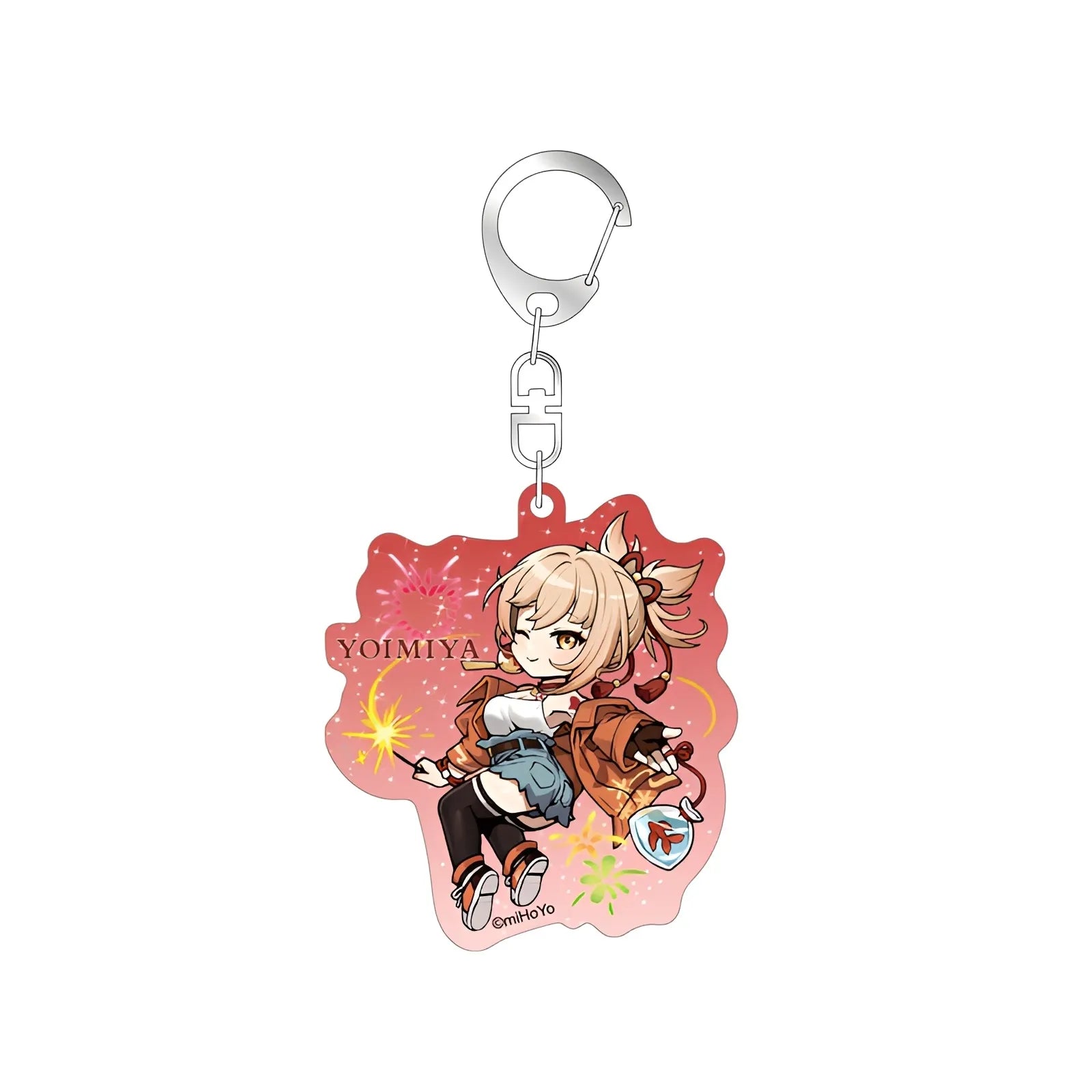 Genshin Impact Outing Series chibi keychain Yoimiya acrylic charm