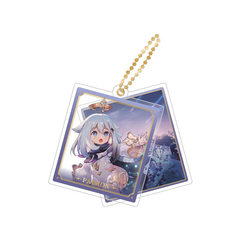 Genshin Impact Paimon rotating double-sided acrylic keychain