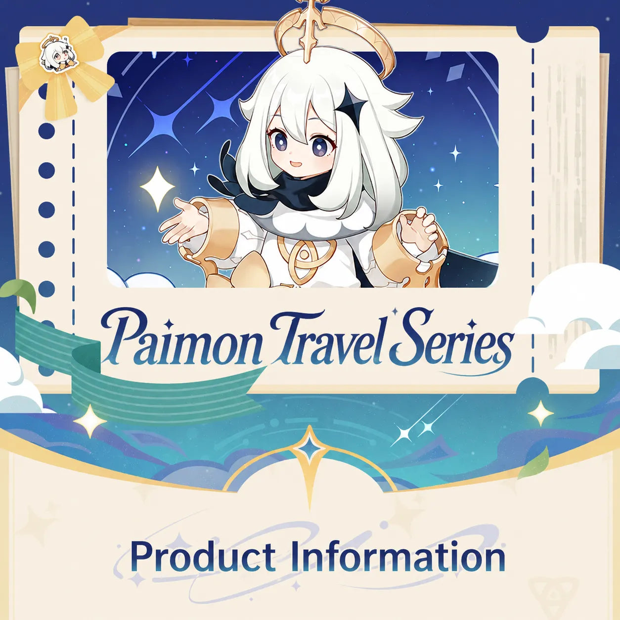 Genshin Impact Paimon Travel Series luggage product information including size material and TSA lock details