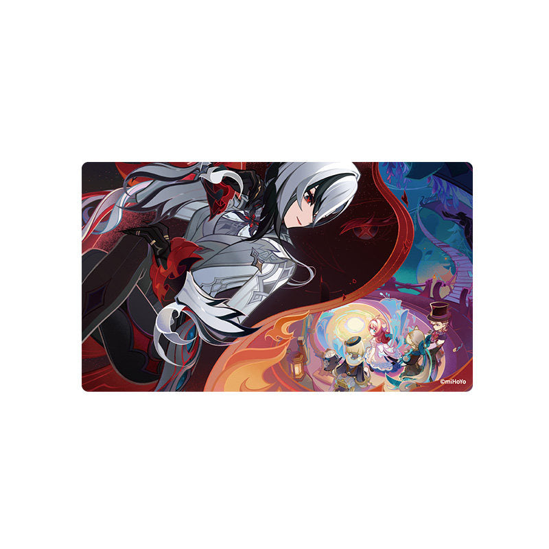 Genshin Impact PET transparent card Arlecchino character artwork dark theme
