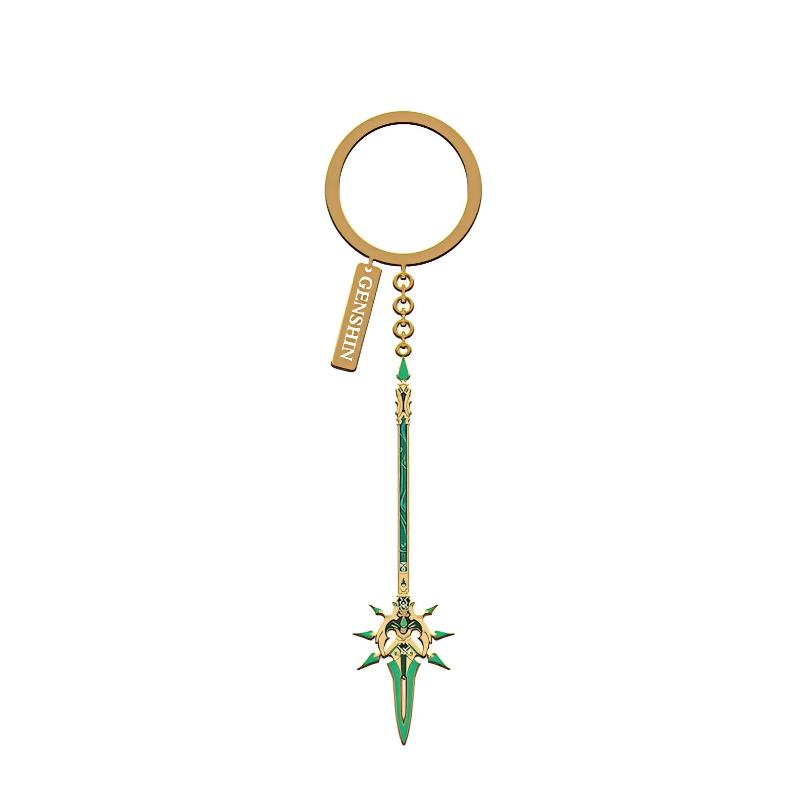 Genshin Impact Primordial Jade Winged Spear weapon metal charm Divine Casting series
