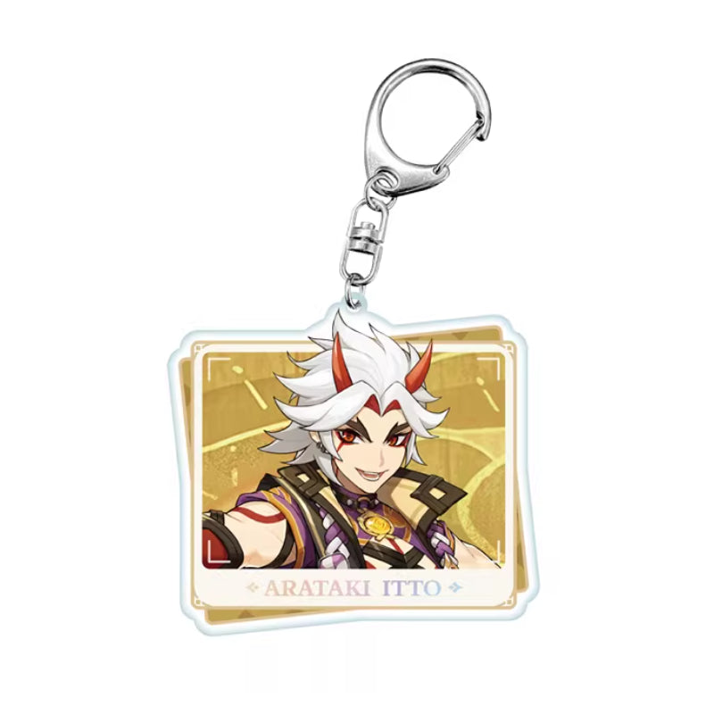 Genshin Impact PV Series acrylic keychain featuring Arataki Itto character design