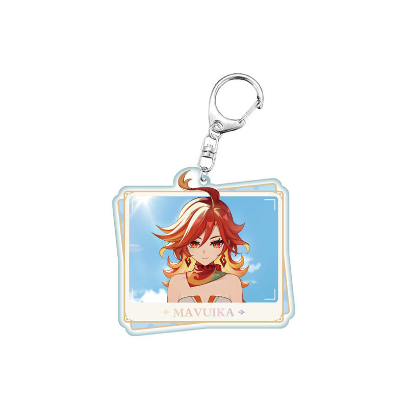 Genshin Impact PV Series acrylic keychain featuring Mavuika character design