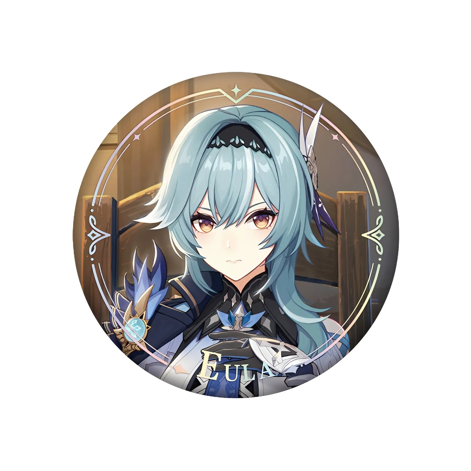 Genshin Impact PV Series badge featuring Eula character design