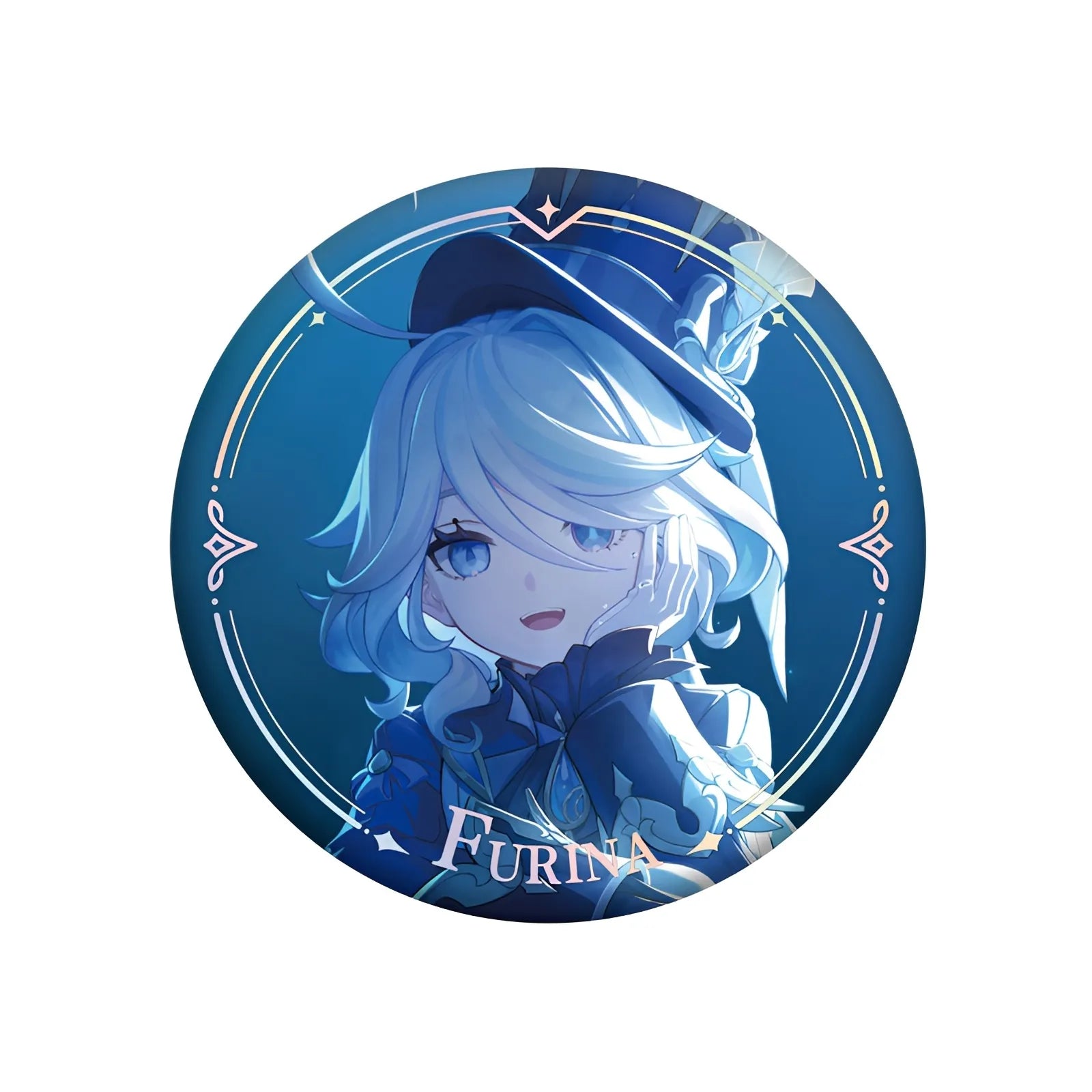 Genshin Impact PV Series badge featuring Furina character design
