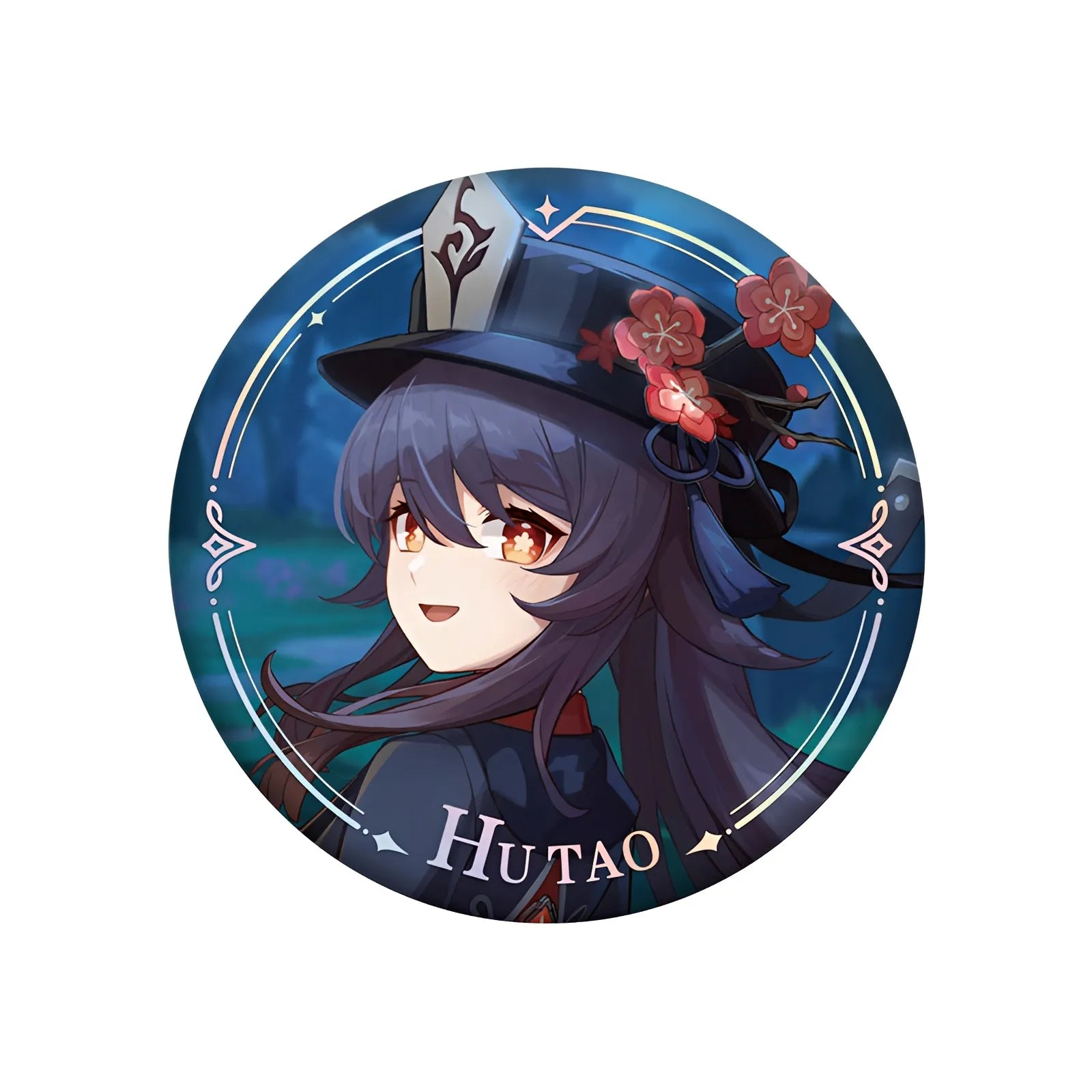 Genshin Impact PV Series badge featuring Hu Tao character design