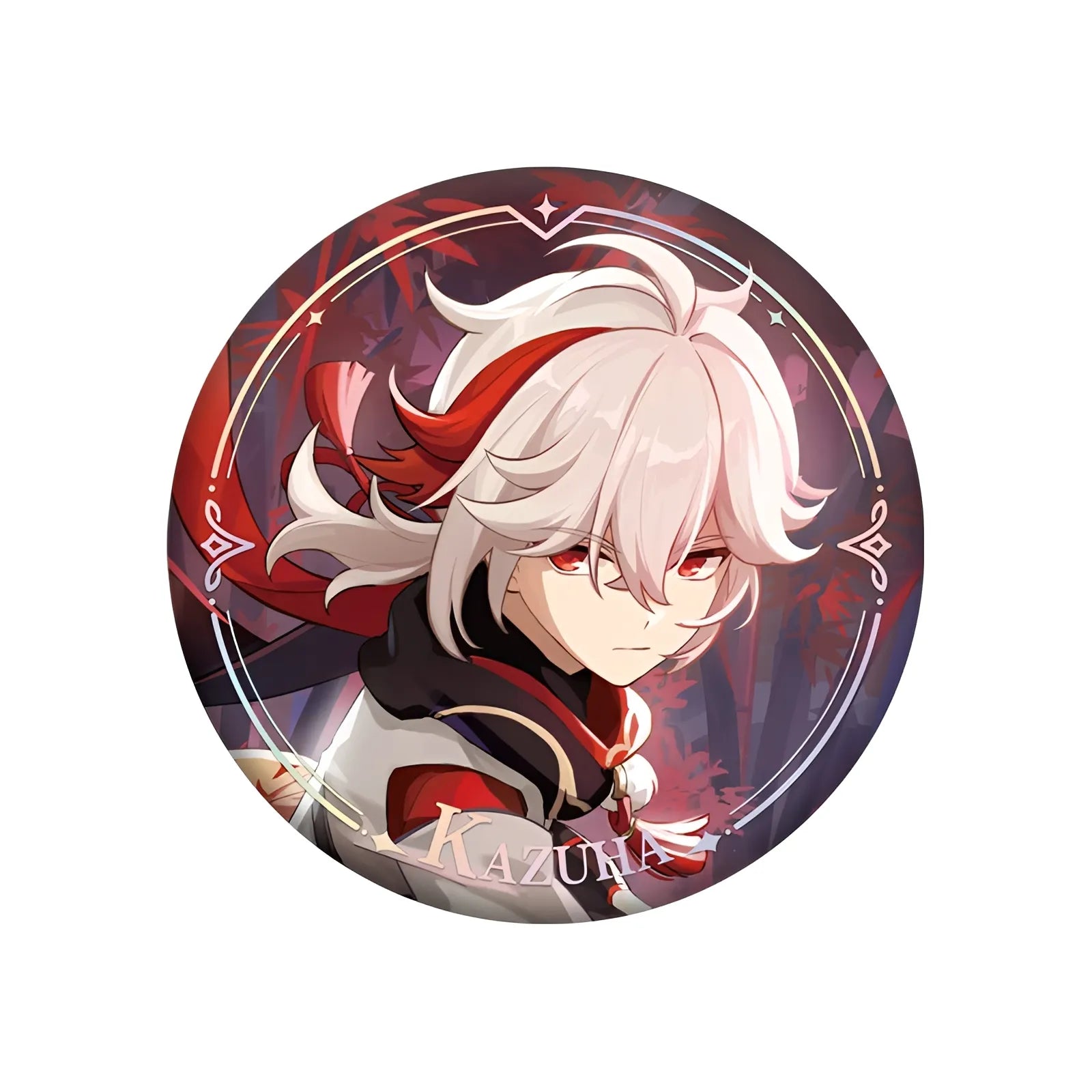 Genshin Impact PV Series badge featuring Kaedehara Kazuha character design