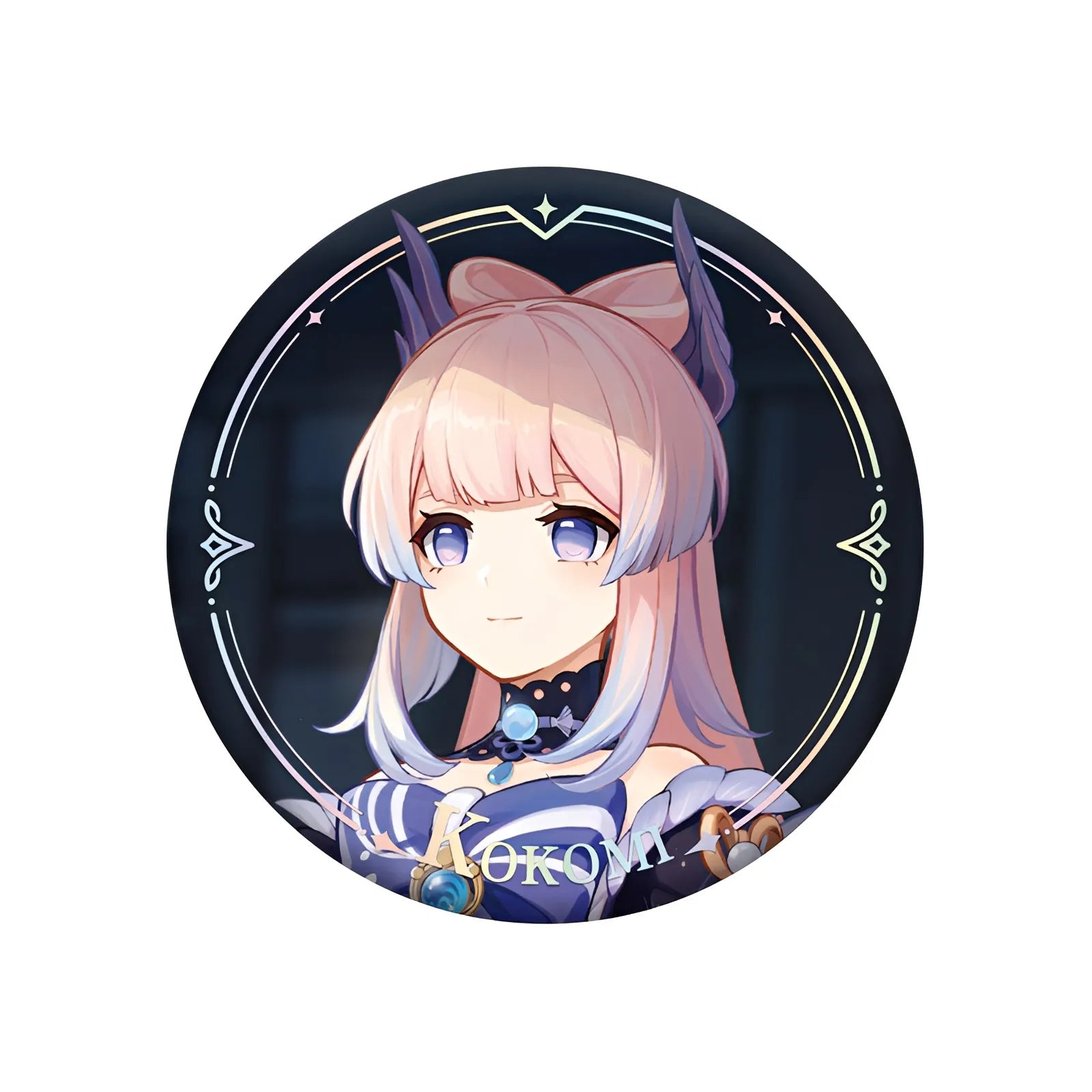 Genshin Impact PV Series badge featuring Sangonomiya Kokomi character design