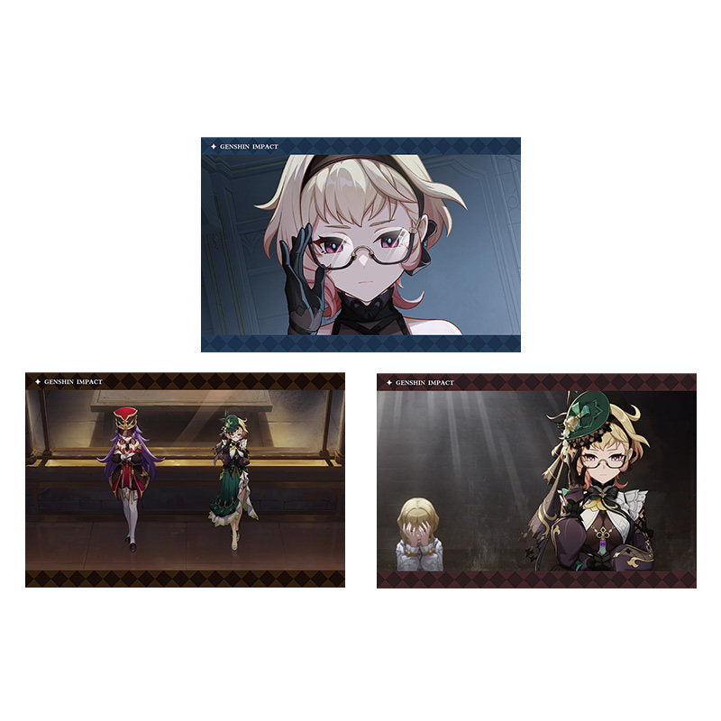 Genshin Impact PV Series photo cards featuring Emilie character artwork