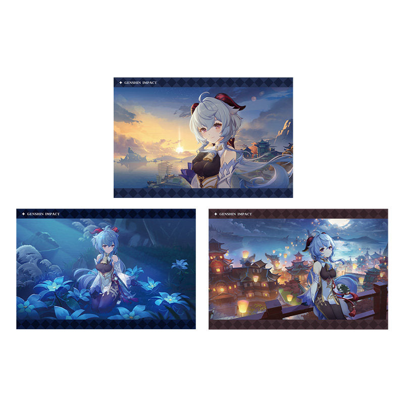 Genshin Impact PV Series photo cards featuring Ganyu character artwork