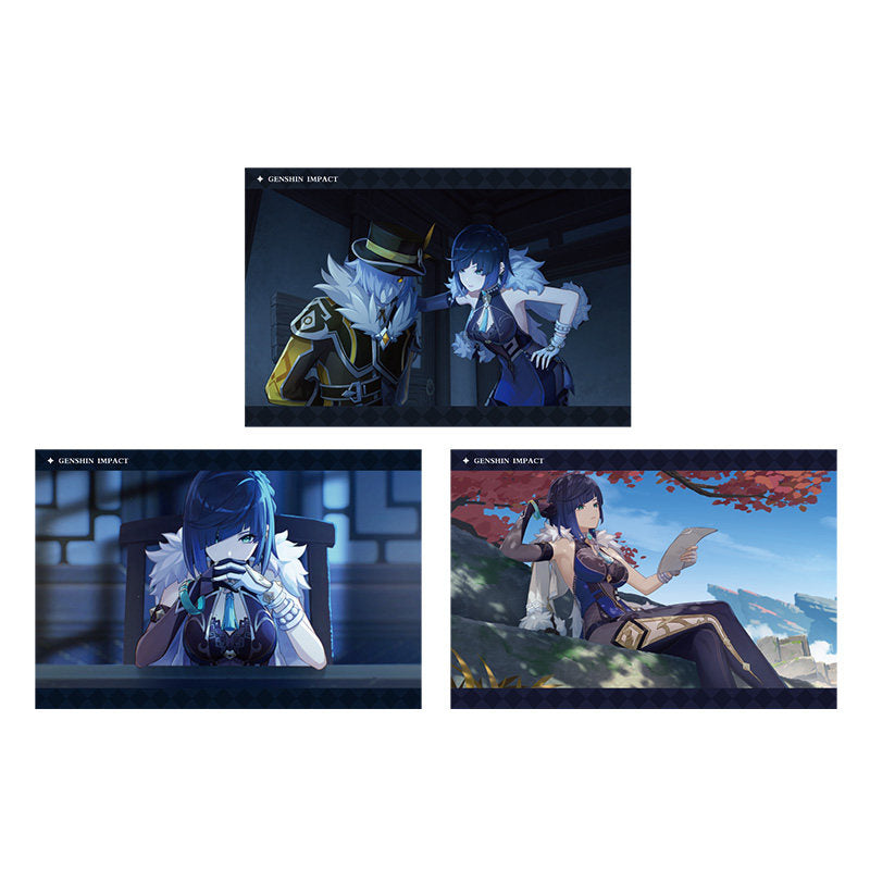 Genshin Impact PV Series photo cards featuring Yelan character artwork