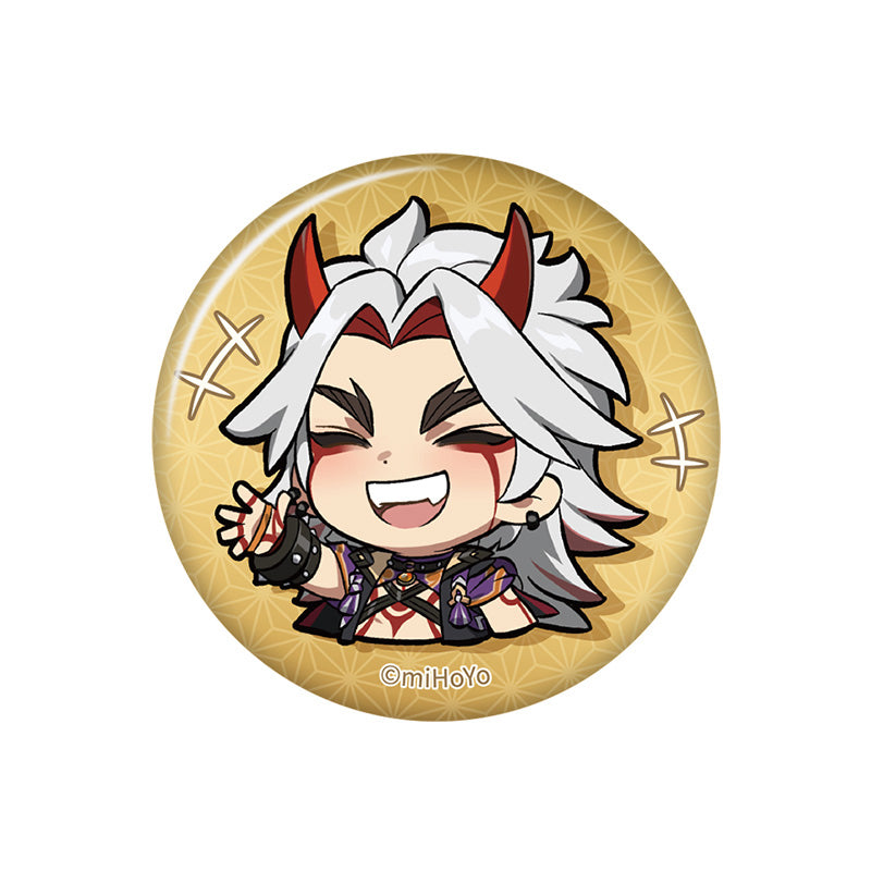 Genshin Impact Q Version Expression Badge Series Inazuma Arataki Itto chibi badge pearl gloss finish