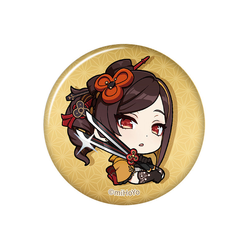Genshin Impact Q Version Expression Badge Series Inazuma Chiori chibi badge pearl gloss finish