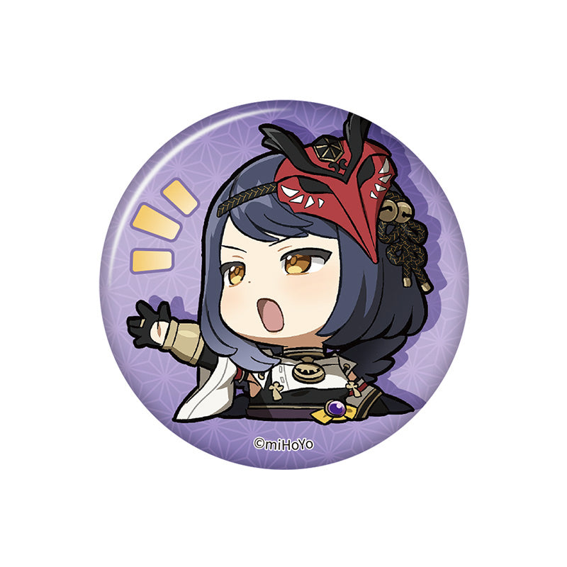 Genshin Impact Q Version Expression Badge Series Inazuma Kujou Sara chibi badge pearl gloss finish