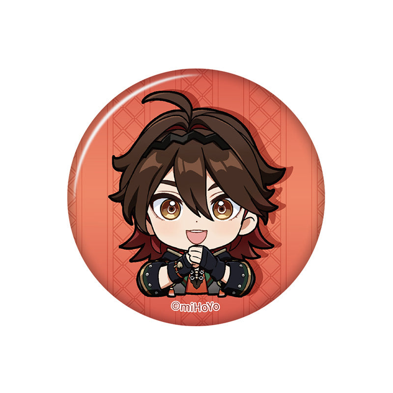 Genshin Impact Q Version Expression Badge Series Liyue Gaming chibi badge pearl gloss finish