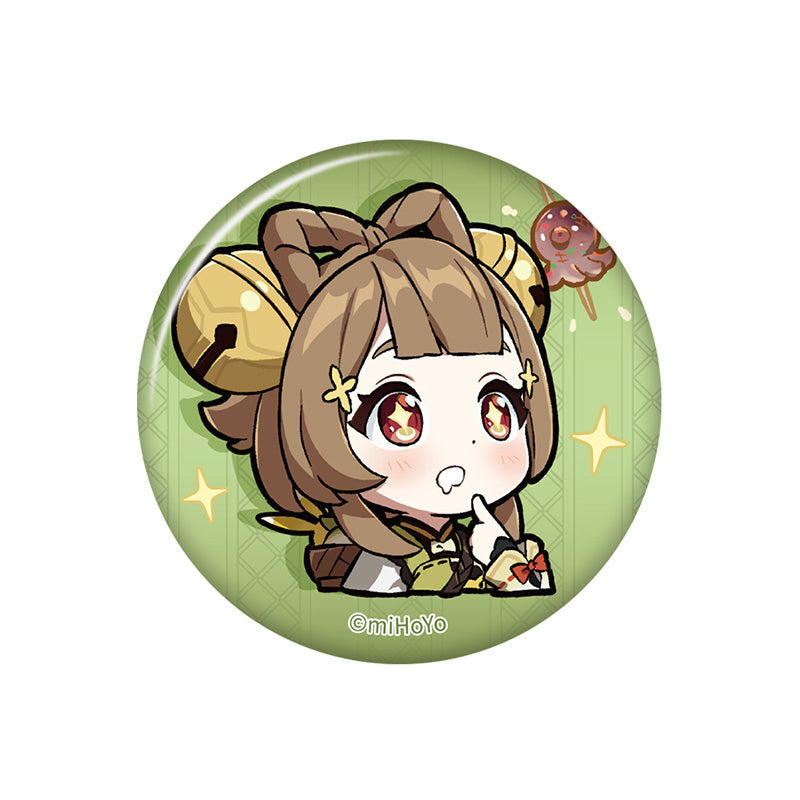 Genshin Impact Q Version Expression Badge Series Liyue Yaoyao chibi badge pearl gloss finish