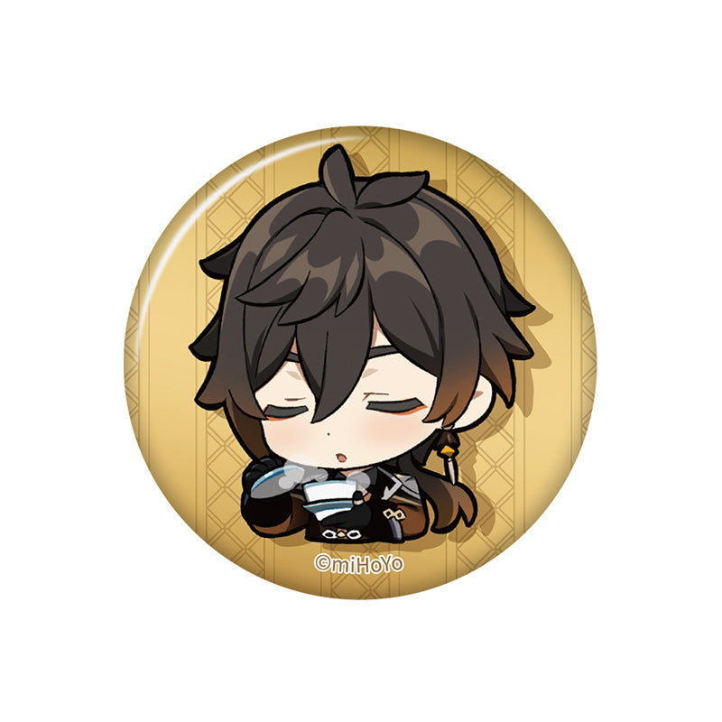 Genshin Impact Q Version Expression Badge Series Liyue Zhongli chibi badge pearl gloss finish