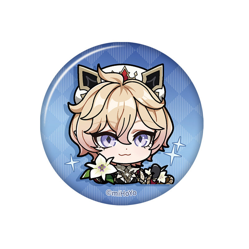 Genshin Impact Q Version Expression Badge Series Mondstadt Dahlia chibi badge pearl gloss finish