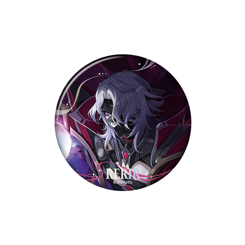 Genshin Impact Rerir character badge with holographic finish and themed artwork