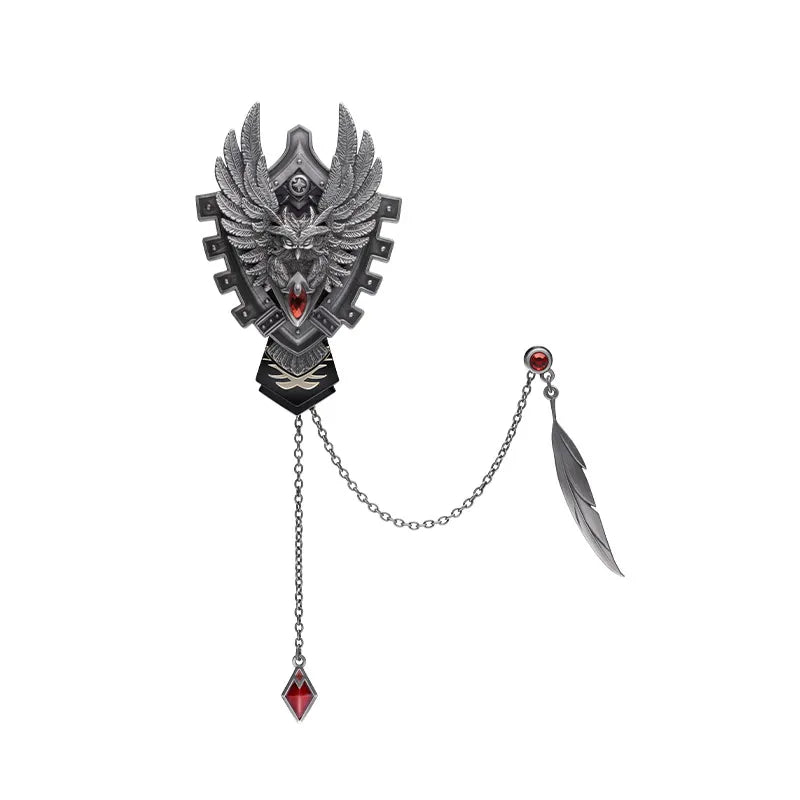 Genshin Impact Diluc movable metal emblem from the Resplendent Feast series
