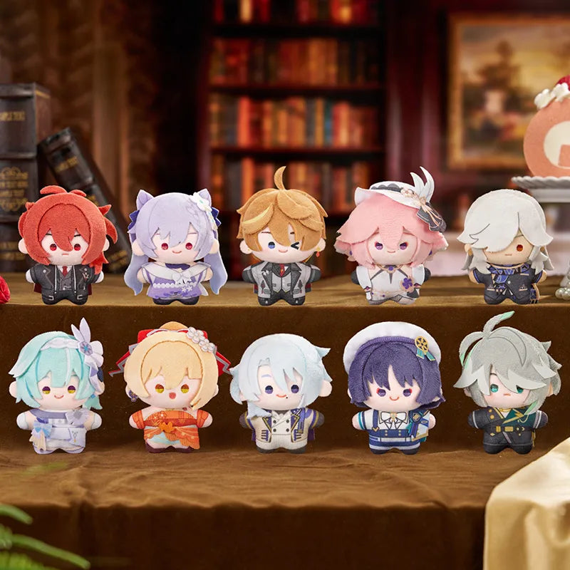 Genshin Impact Resplendent Feast Q edition plush keychain blind box collection featuring multiple characters