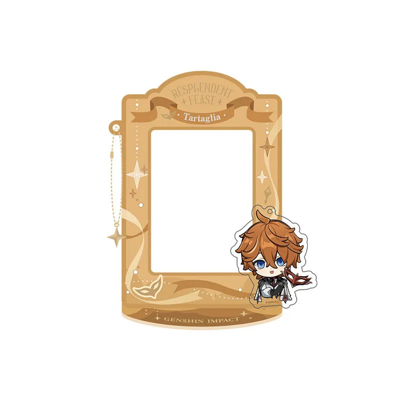 Genshin Impact Tartaglia Resplendent Feast magnetic acrylic photo frame standee with removable chibi accessories