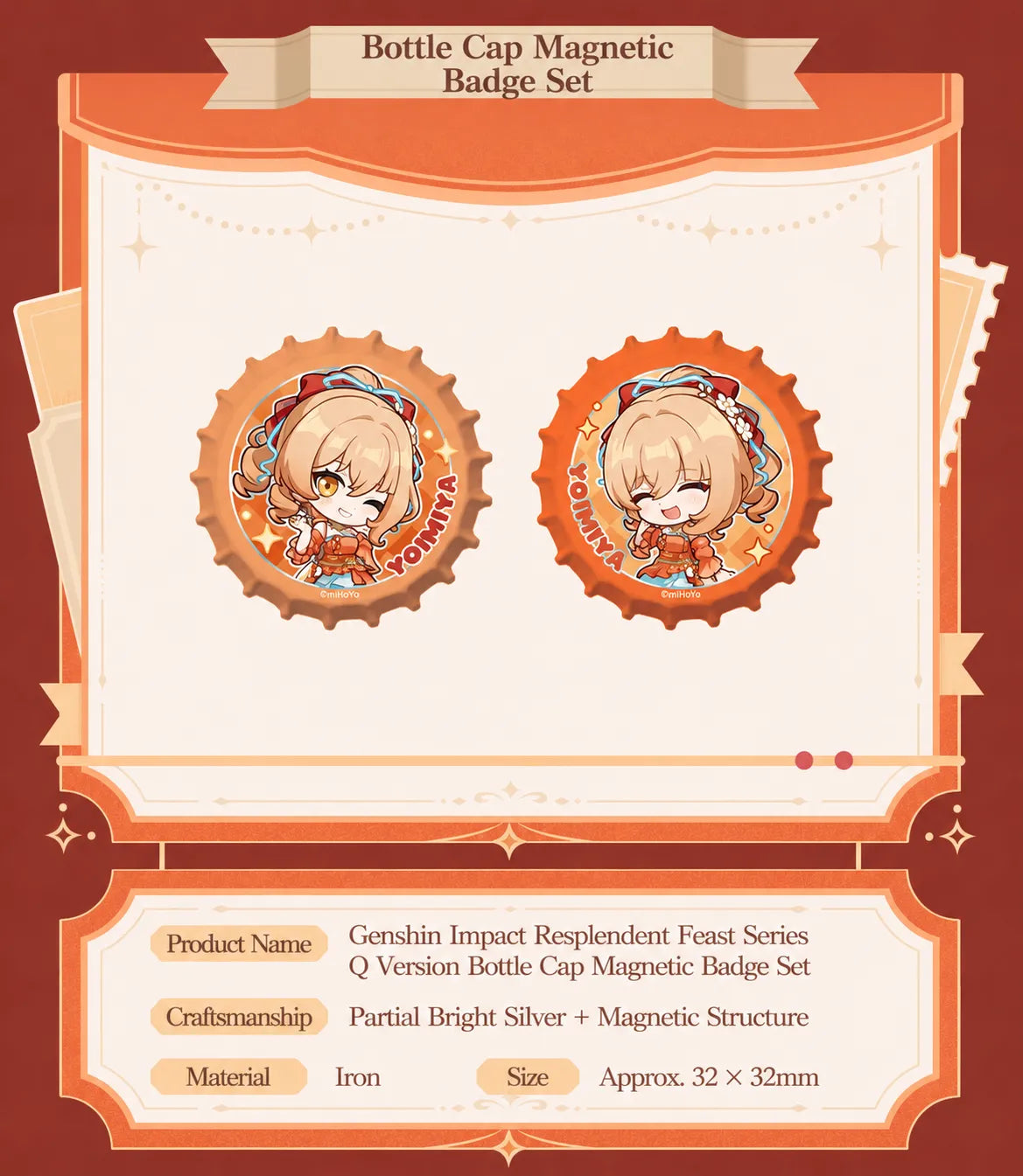Genshin Impact Yoimiya Resplendent Feast scene acrylic stand product details