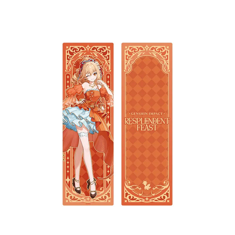 Genshin Impact Resplendent Feast Yoimiya body pillow cover with vibrant full-body artwork and ornate decorative frame design