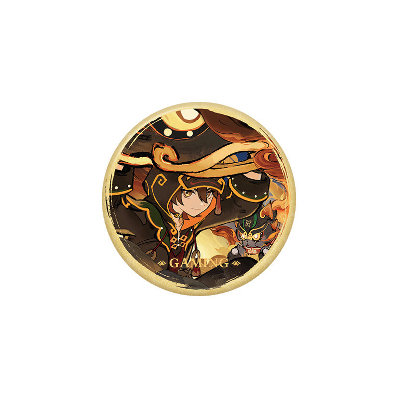 Genshin Impact Rousing Lion Dance badge featuring Gaming collectible design