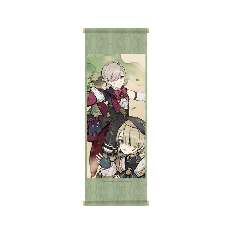 Genshin Impact Rousing Lion Dance mini wall scroll Tranquil Jade Tea Aroma style featuring Lyney and Lynette