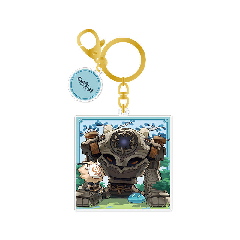 Genshin Impact Ruin Guard acrylic keychain chibi design game art series front view