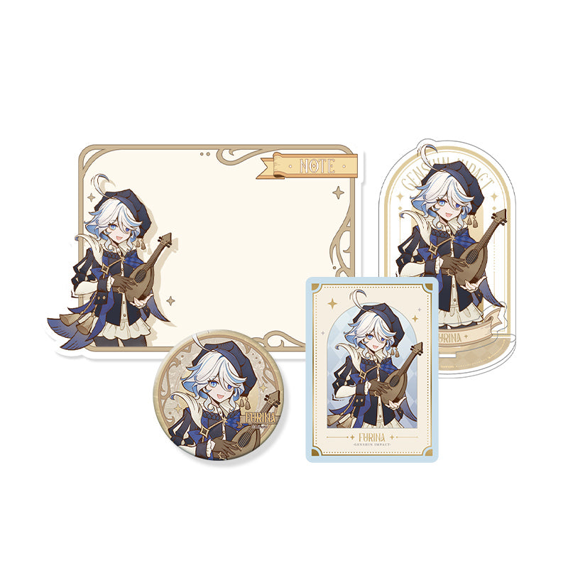 Genshin Shadows Amidst Snow Series Furina merchandise set with collection card official merchandise