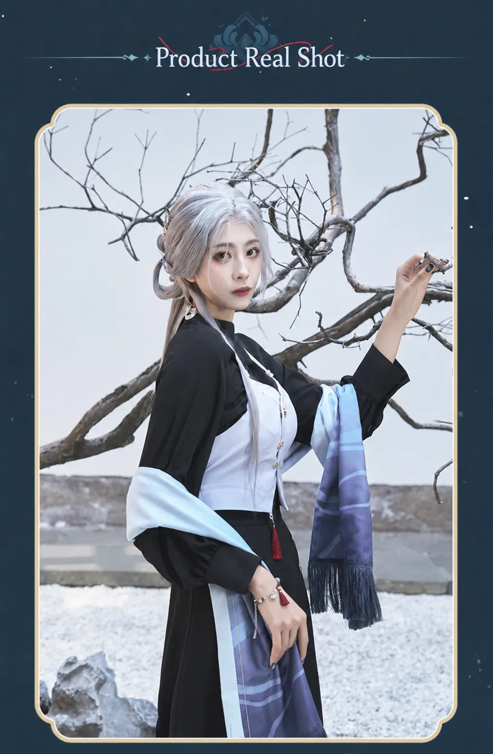 Genshin Impact Shenhe bracelet display shot with tassel accessory and elegant detailing