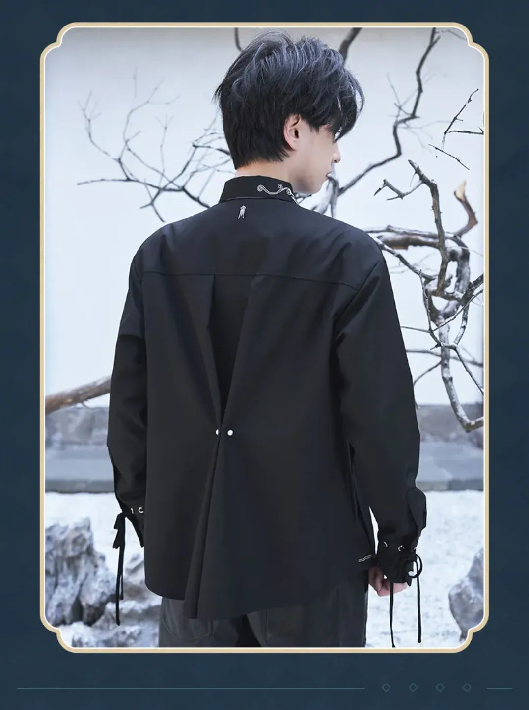 Genshin Impact Shenhe casual shirt back flat display apparel showcase