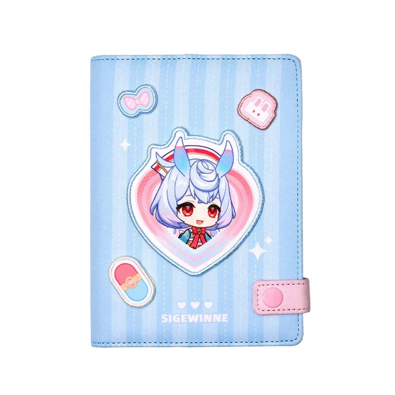 Genshin Impact Sigewinne daily impressions notebook with pastel cover design and themed journal pages
