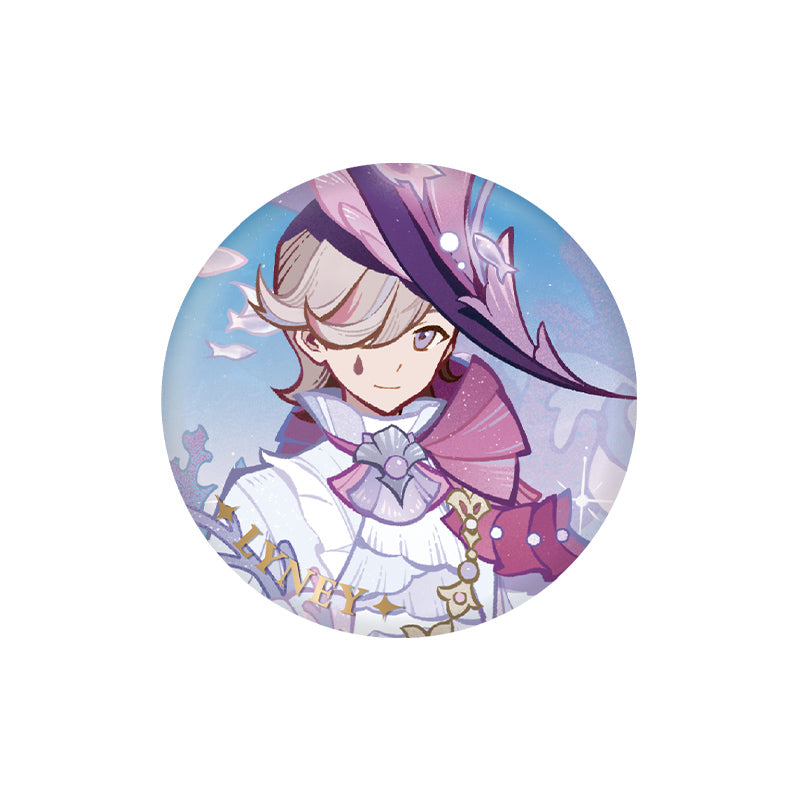 Genshin Impact Silken Dreams Series Lyney character badge themed collectible pin