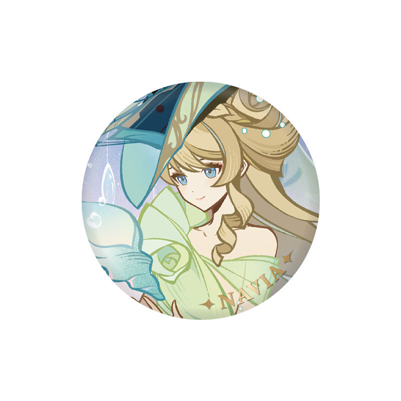 Genshin Impact Silken Dreams Series Navia character badge themed collectible pin