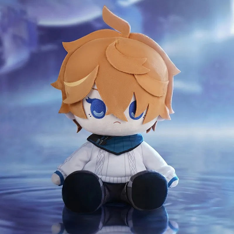 Skirk and Young Ajax Genshin Impact plush dolls for collection and display