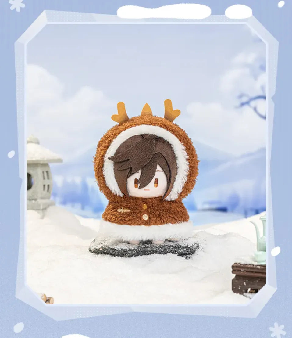 Genshin Impact character plush pendant shown in a detailed product display