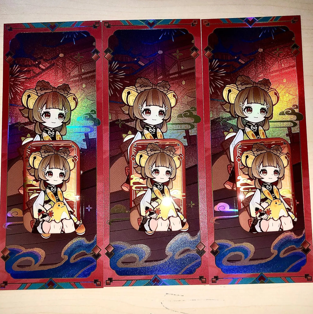 Genshin Impact Spring Breeze Series Badge & Collection Card