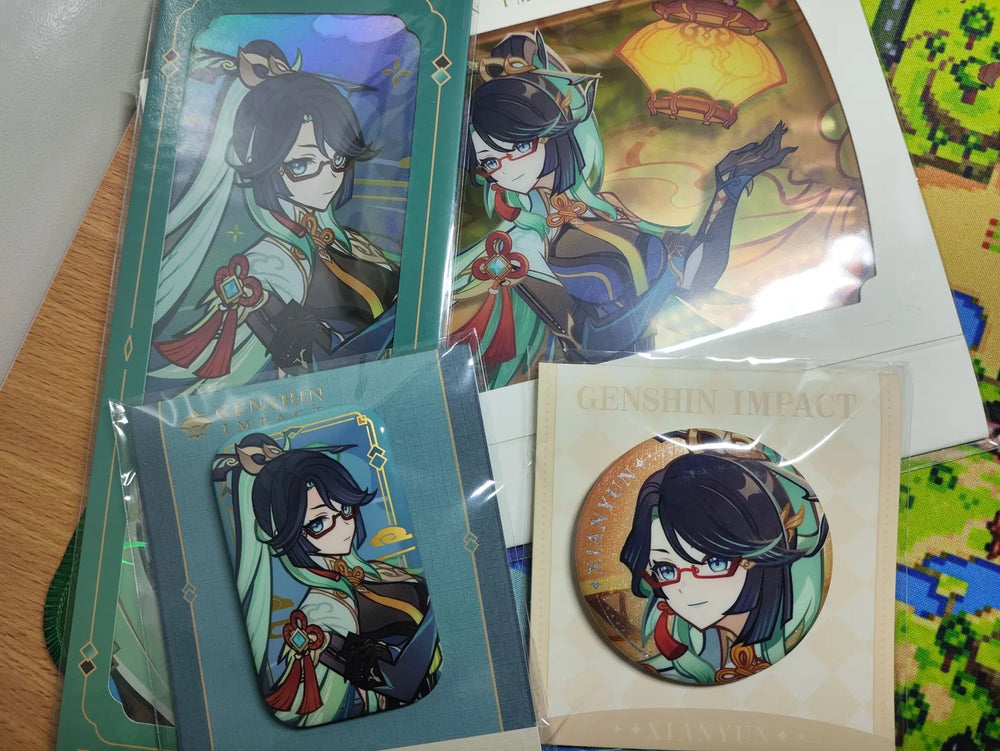 Genshin Impact Spring Breeze Series Badge & Collection Card
