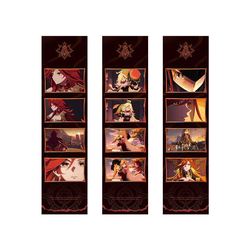 Genshin Impact Sunset Series Film Style Accordion Set Collection featuring Mavuika scenes