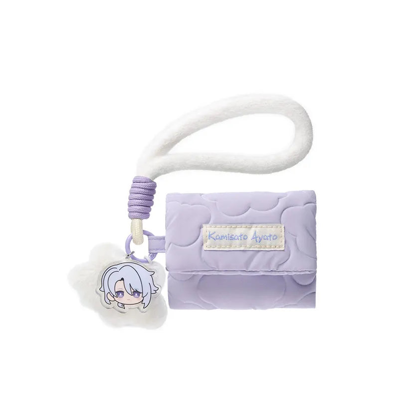 Genshin Impact Sweet Dream Whispers Kamisato Ayato Cloud Storage Pouch with Plush Wrist Strap