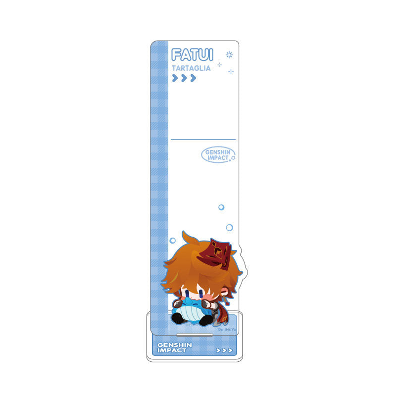 Genshin Impact Tartaglia Q-style sticky memo standee acrylic display