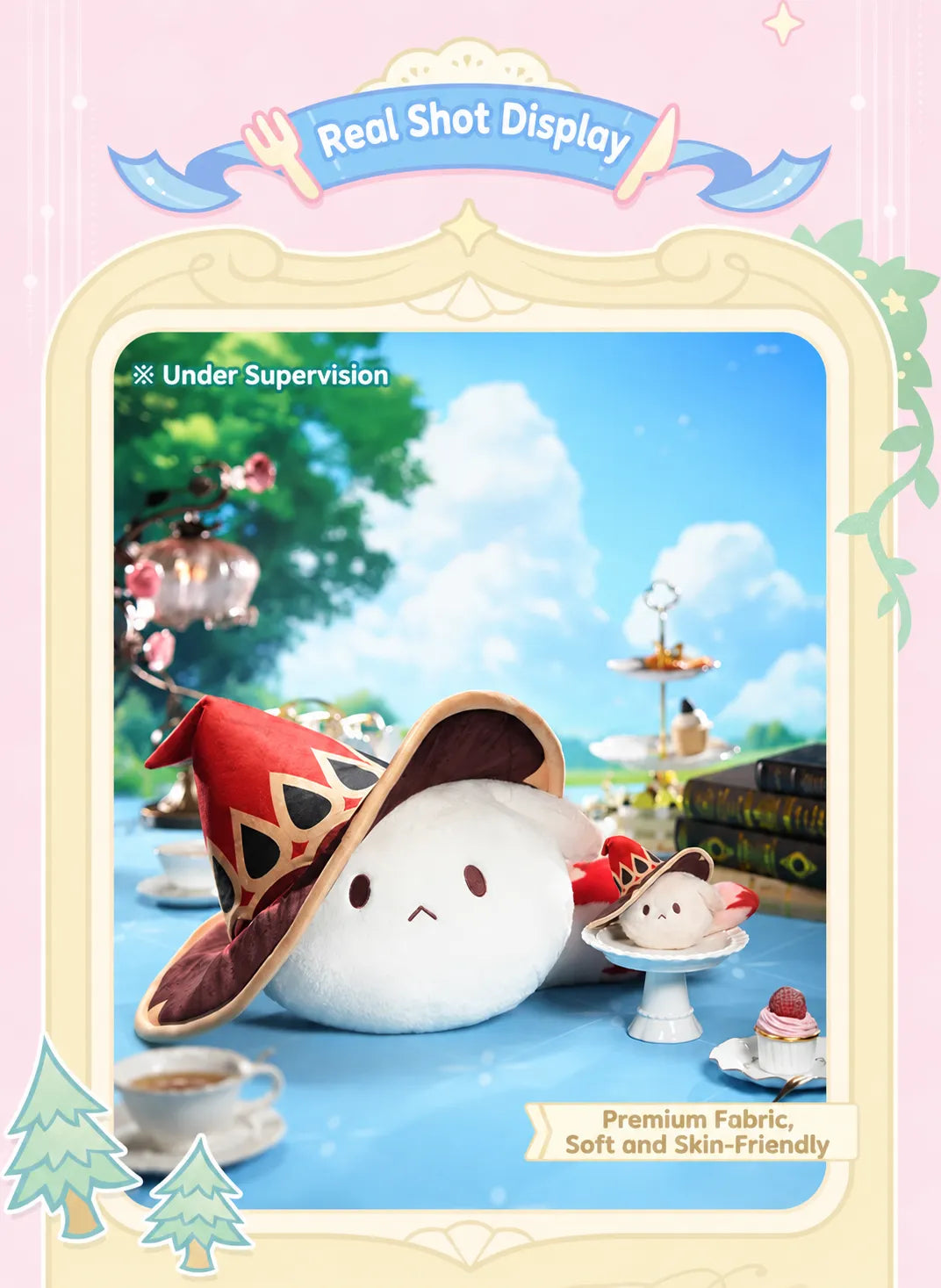 Nicole Tea Party plush pillow with soft character-themed details