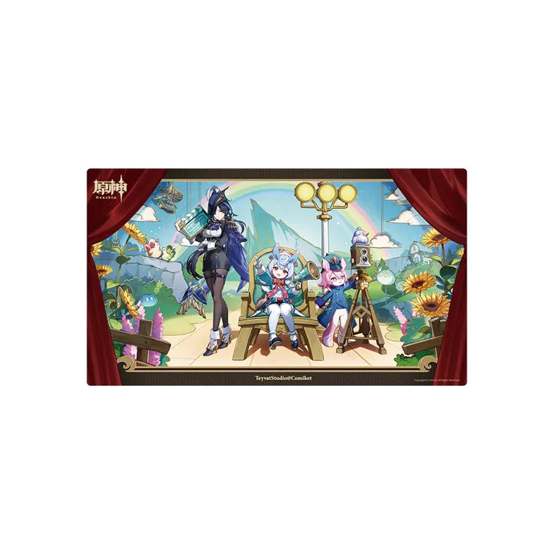 Genshin Teyvat Special Screening Series mouse pad featuring Clorinde Sigewinne and cinematic themed scenery artwork