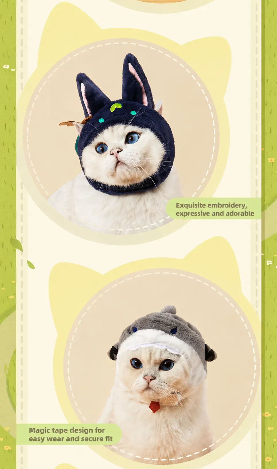 Genshin Impact Teyvat Zoo plush headwear magic tape adjustable closure detail