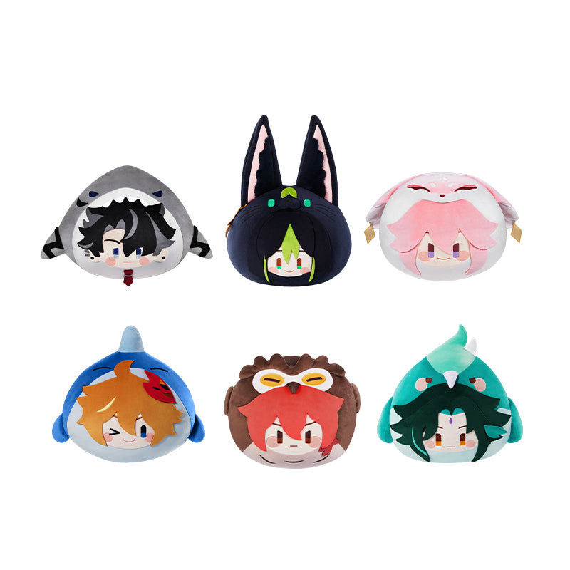 Genshin Impact Teyvat Zoo plush pillow collection all characters animal themed cushion display